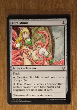 Dire Mimic Altered Art Hand Painted MTG Magic the Gathering Anime Girl Leafa - Image 1
