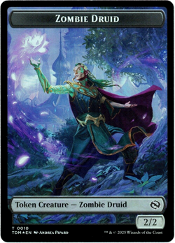 Zombie Druid / Treasure Double-Sided Token (Foil) - 0010/0016 - Tarkir - NM - Image 1