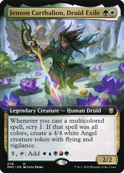 Jenson Carthalion, Druid Exile - Extended Art DMC NM MTG - Image 1
