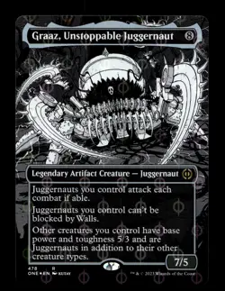 Graaz, Unstoppable Juggernaut (Borderless) (Step-and-Compleat Foil) 478 Foil R P - Image 1