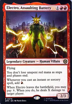 Electro, Assaulting Battery Non- Foil R Marvel's Spider-Man 76 NM - Image 1