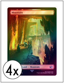 4x Mountain, 0305, Foil, Full Art, Final Fantasy, Magic the Gathering MTG NM - Image 1