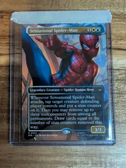 MTG Sensational Spider-Man 25 Rare Foil Borderless Marvel Spider-Man Eternal - Image 1