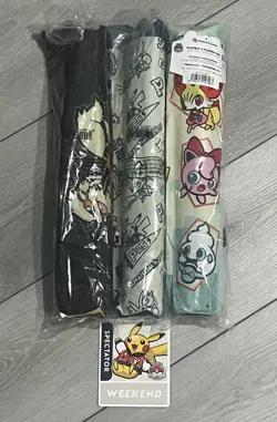 Pokemon World Championships 2025 Anaheim Set Of 3 Playmat & Playmat Bag In Hand - Image 1
