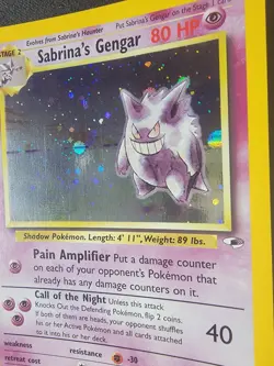 2000 Pokemon Gym Heroes Sabrina's Gengar Holo #14/132 TCG LP - Image 2