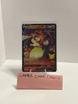 Lance's Charizard V SWSH133 Celebrations Black Star Promo Pokemon TCG NM/M - Image 3