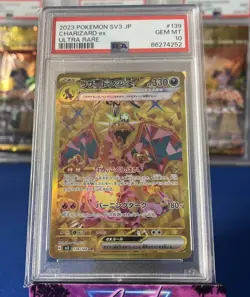Pokemon TCG: Ruler Of The Black Flame Charizard ex 139/108 Gold PSA 10 - Image 1