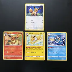 Pokemon TCG - Vivid Voltage - Eevee Flareon Jolteon Vaporeon Evolution Set - Image 1