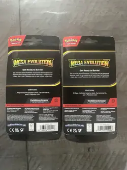 Set Of 2 Pokemon Mega Evolution Premium Checklane Blisters - New - Image 2
