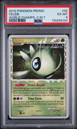 2012 Pokemon World CHAMPIONSHIPS PROMO | C.M.T. CELEBI 92 - PSA 6 - Free Ship - Image 1
