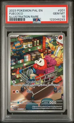 2023 POKEMON PAL EN-PALDEA EVOLVED ILLUSTRATION RARE #201 FUECOCO PSA 10 - Image 1