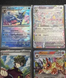 Pokemon Prismatic Evolutions Lot Eevee MasterBall Reverse Holo Pokeball Full Art - Image 3