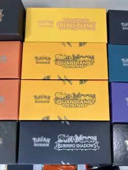 Lot of 16 DIFFERENT Pokemon TCG EMPTY Elite Trainer Boxes + Sleeves + Dividers - Image 4