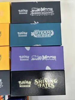 Lot of 16 DIFFERENT Pokemon TCG EMPTY Elite Trainer Boxes + Sleeves + Dividers - Image 5