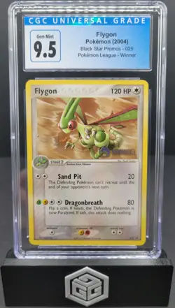 CGC 9.5 PSA 10 GEM MINT Pokemon Flygon Winner E-League 2004 Black Star Promo #25 - Image 1