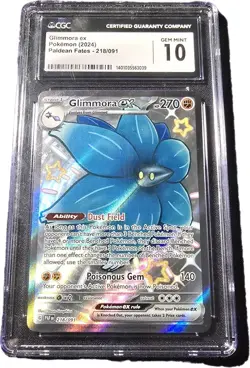 CGC 10 Glimmora ex 218/091 Pokemon Paldean Fates 2024 Shiny Rare Secret Full Art - Image 2