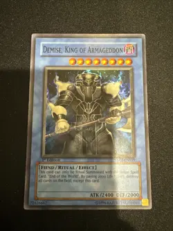 Demise, King of Armageddon SOI-EN035 - Super Rare 1st EDITION NM Yugioh - Image 1