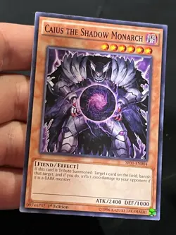 YuGiOh Caius The Shadow Monarch SR01-EN004 1ST EDITION LP - Image 1