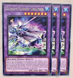 Yugioh! 3x Ultimate Flagship Ursatron MP22-EN210 Rare 1st Ed NM - Image 1