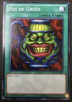 Yu-Gi-Oh TCG #YGLD-ENB26 Pot of Greed 1st Edition Common LP - Image 1