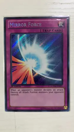 Vintage Yugioh Mirror Force LCYW-EN091 Secret Rare NM - Image 1