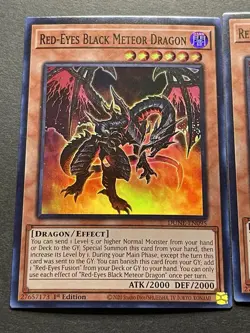 3x Red-Eyes Black Meteor Dragon | DUNE-EN095 | LP | Super Rare | YuGiOh! - Image 3