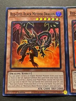 3x Red-Eyes Black Meteor Dragon | DUNE-EN095 | LP | Super Rare | YuGiOh! - Image 5