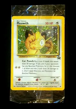 Pokemon Meowth Holo 10 Black Star Promo Nintendo Gameboy Exclusive Holofoil Card - Image 2