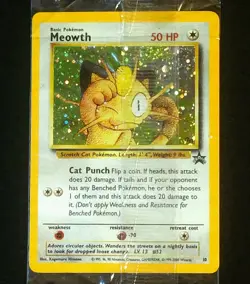 Pokemon Meowth Holo 10 Black Star Promo Nintendo Gameboy Exclusive Holofoil Card - Image 4