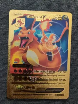 Pokemon Charizard V 522HP Gold Foil Fan Art Card SRL07-03 - Image 1