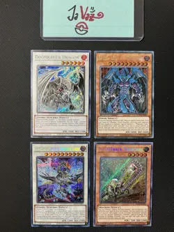 YuGiOh! 4 Secret Rare Card 1st Lot ✨Doomkaiser Dragon, Raviel Lord Of Phantasms - Image 1