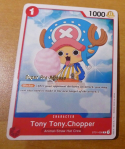 ONE PIECE ENGLISH CARD SUPER PRE-RELEASE GAME CARTE CHOPPER ST01-006 ST EN MINT - Image 1
