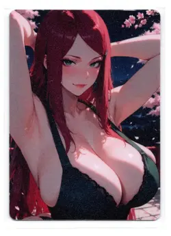 DUAL Kushina Uzumaki (Naruto) Lewd Hentai Anime Waifu Card ACG NSFW - Image 2