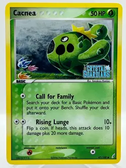Cacnea 47/100 EX Crystal Guardians Reverse Holo 2006 Vintage Pokemon TCG Card - Image 1