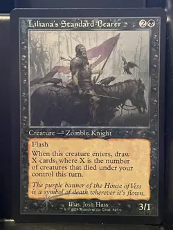 Liliana's Standard Bearer RETRO FOIL NM/M Secret Lair MTG Magic Card Zombie - Image 1