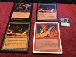 Oversized 6X9 Mtg Card Lot - Guardian Beast, Shivan Dragon, Karplusan Forest x2 - Image 2