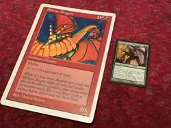 Oversized 6X9 Mtg Card Lot - Guardian Beast, Shivan Dragon, Karplusan Forest x2 - Image 4