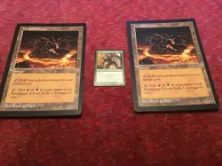 Oversized 6X9 Mtg Card Lot - Guardian Beast, Shivan Dragon, Karplusan Forest x2 - Image 5