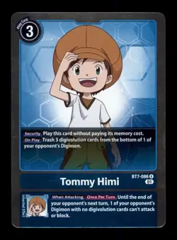 Tommy Himi BT7-086 Digimon Holo Rare Trading Card TCG CCG - Image 1