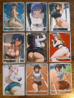 Beautiful Waifu 9 Card Lot - Anime Goddess Cards Sakura Momo Fern Megumin Serena - Image 1