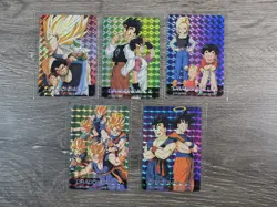 Lot of 5 DRAGON BALL Z Hero Collection Holo Prism Cards 2001 Bird Score - Image 1