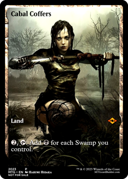 CABAL COFFERS : MTG altered-art magic card : with Sexy, Goth Girl! - Image 1