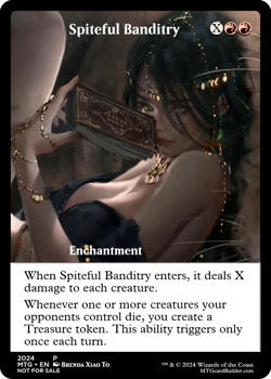 SPITEFUL BANDITRY : MTG altered-art magic card : with Sexy, Asian Babe! - Image 1