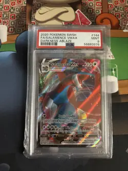 2020 Pokemon Salamence VMAX Darkness Ablaze Mint PSA 9 Card - Image 1