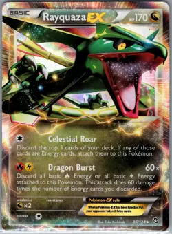 Rayquaza EX 85/124 Dragons Exalted - Pokemon Card - LP - Image 1