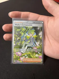 Wally's Compassion Trainer Pokemon Card 186/132 Mega Evolution NM - Image 1