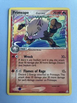 Primeape Delta Species 50/110 Holon Phantoms Regular Pokemon TCG Card English LP - Image 1