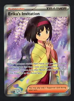 Erika's Invitation 196/165 Pokemon Card 151 Ultra Rare Pokemon TCG - Image 1