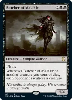 x1 Butcher of Malakir R MTG Commander Innistrad: Midnight Hunt M/NM, English - Image 1