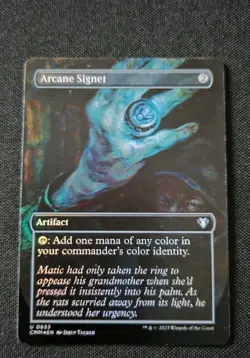 MTG - Arcane Signet (Borderless) FOIL - Commander Masters - NM Uncommon #653 - Image 1